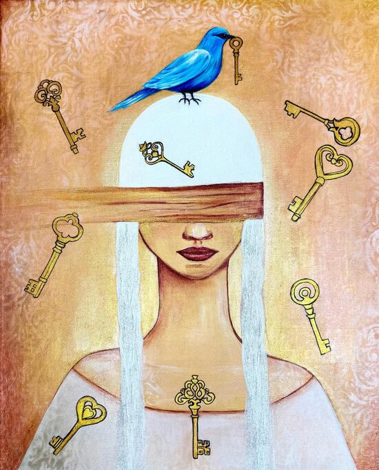 9 ATSLĒGAS, glezna (40x50)