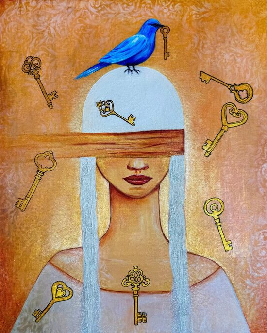 9 ATSLĒGAS, glezna (40x50)